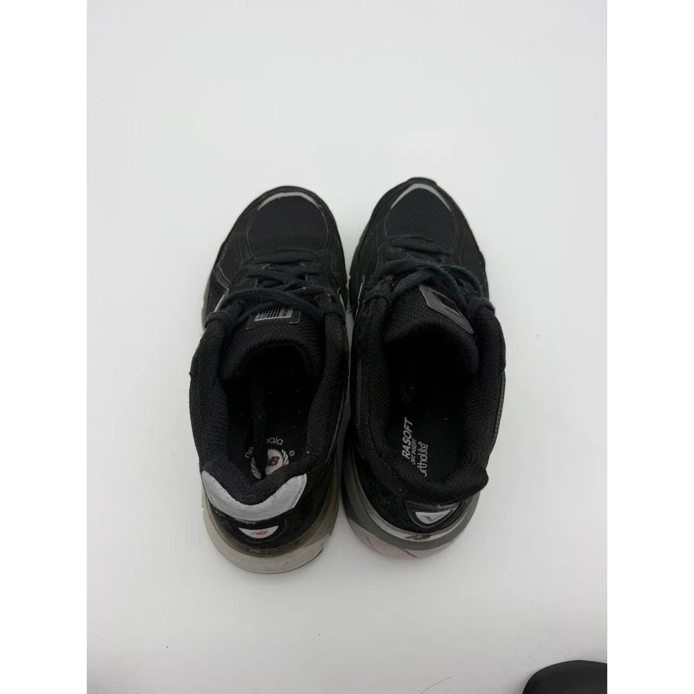 New Balance 990v4 Made in USA Black Suede Mesh Sneakers W990BK4 Womens 7